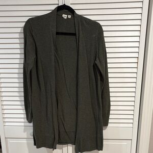 GAP Dark Green Open Cardigan